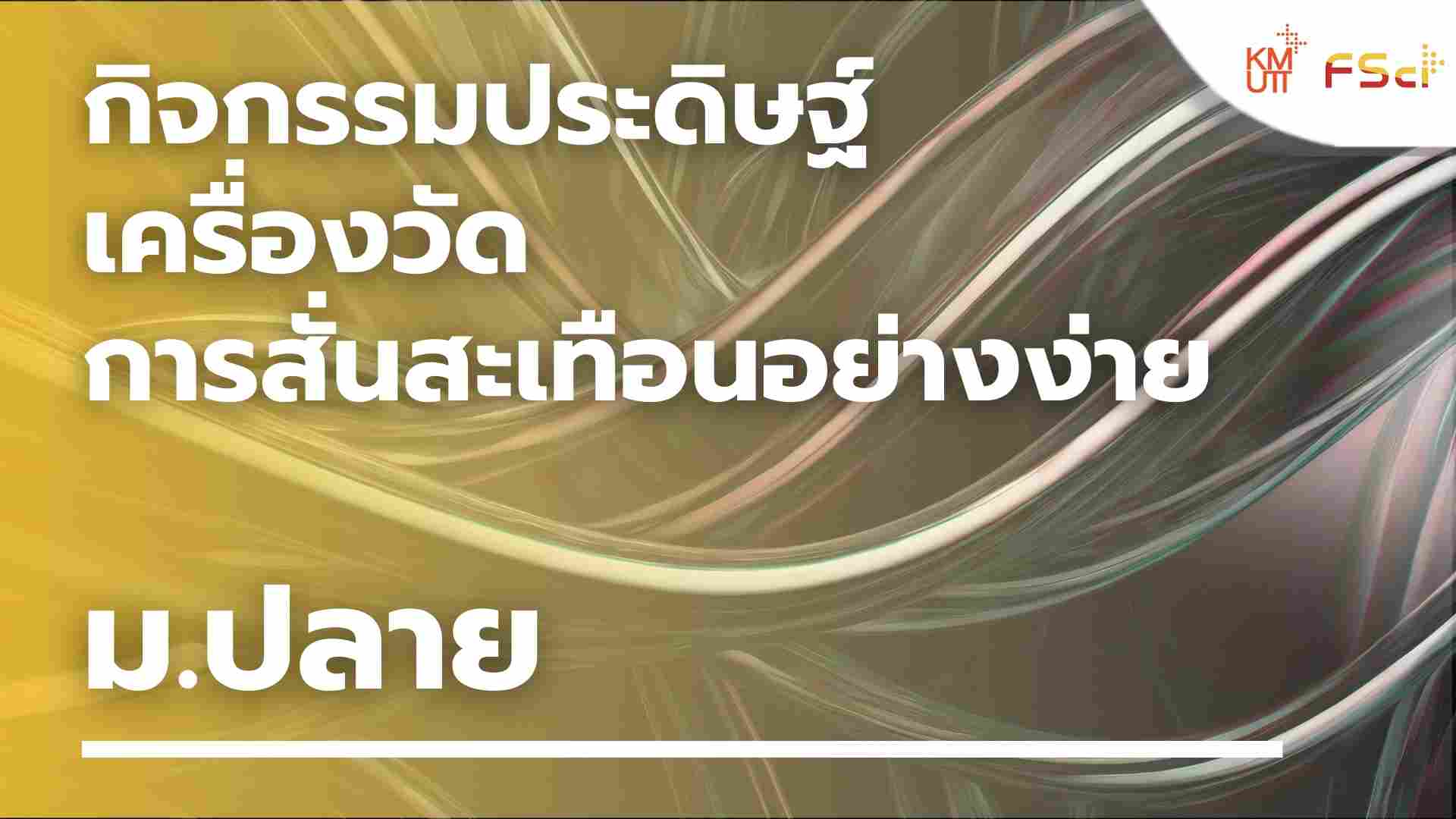 กิจกรรมประดิษฐ์เครื่องวัดการสั่นสะเทือนอย่างง่าย – ม.ปลาย